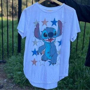 Juniors Disney Patriotic Stitch Shirt 3XL